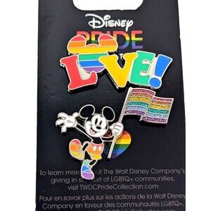 2023 DISNEY Parks Mickey Mouse Love Rainbow Pride Collection Pin Set of 2